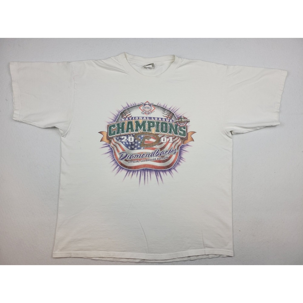 Vintage 2001 Arizona Diamondbacks NL Champions Clubhouse‎ Edition Shirt Mens XL